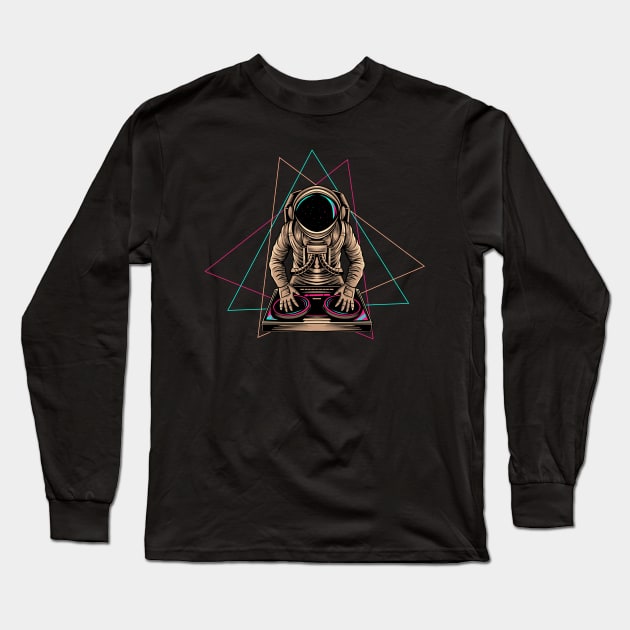 Astronaut DJ space DJ Long Sleeve T-Shirt by yassinnox